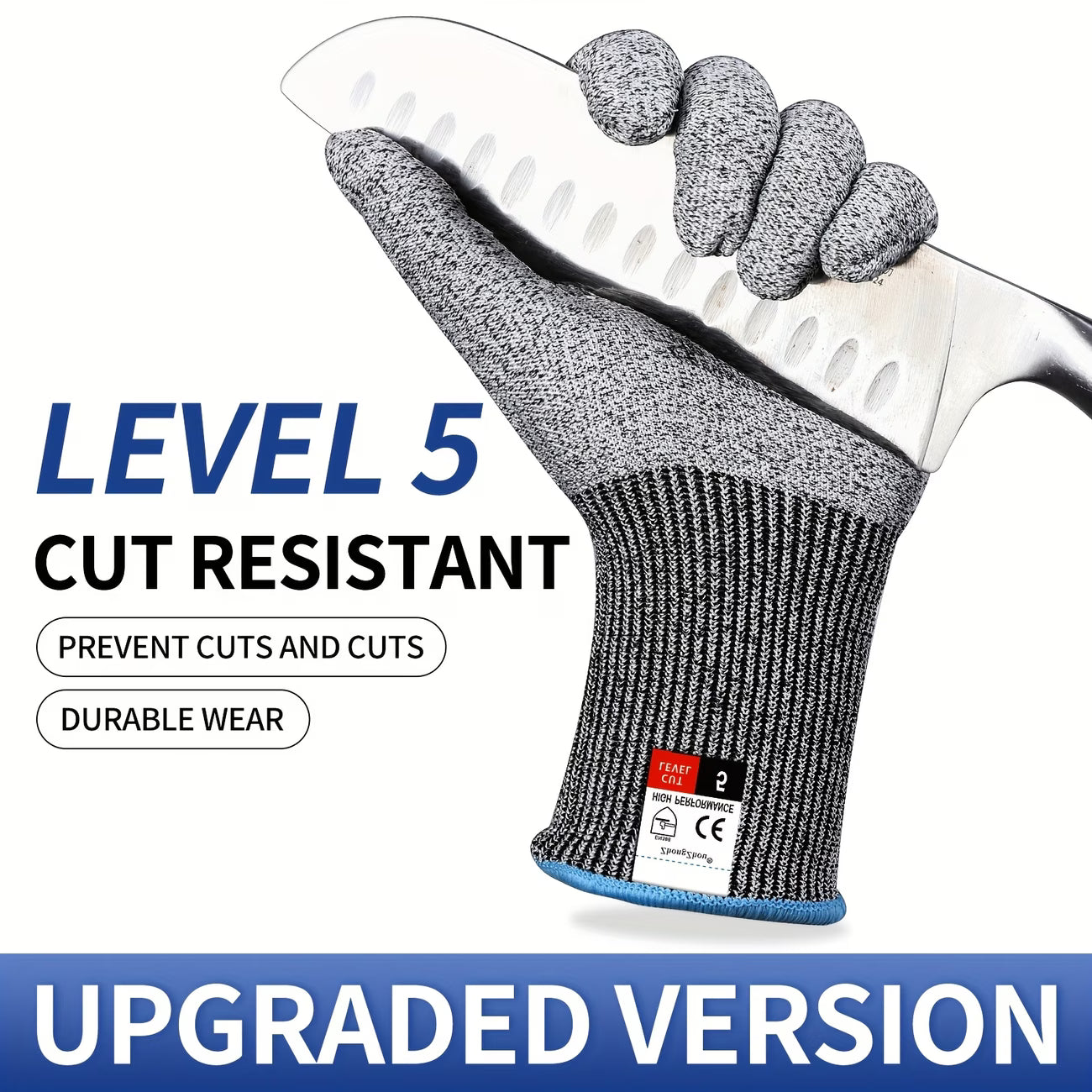 Heavy-Duty Cut-Resistant Work Gloves - Suitable for Gardening, Landscaping, Construction, Automotive, And Warehousing - Durable, Soft, Designed for Both Hands, Ambidextrous