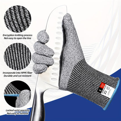 Heavy-Duty Cut-Resistant Work Gloves - Suitable for Gardening, Landscaping, Construction, Automotive, And Warehousing - Durable, Soft, Designed for Both Hands, Ambidextrous