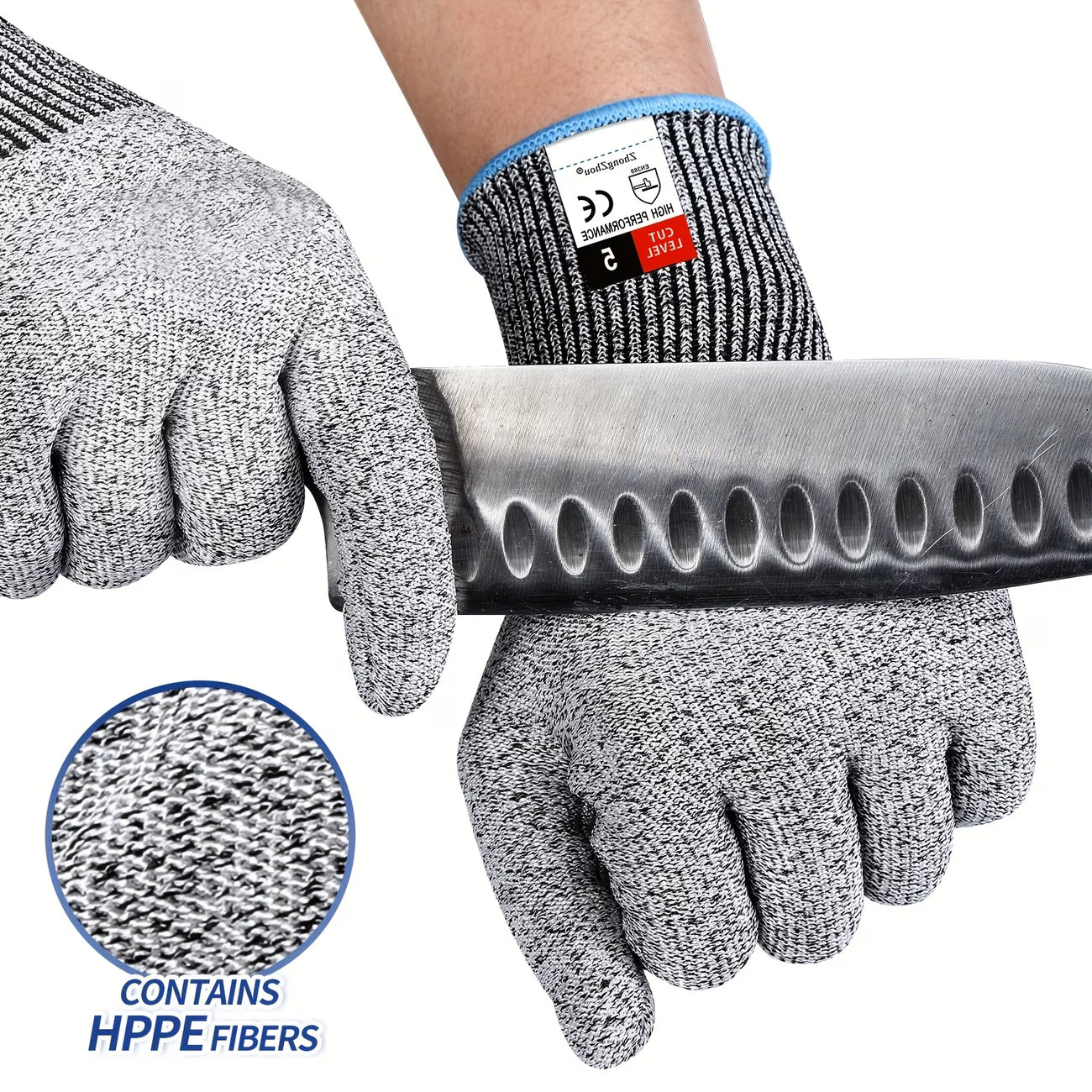 Heavy-Duty Cut-Resistant Work Gloves - Suitable for Gardening, Landscaping, Construction, Automotive, And Warehousing - Durable, Soft, Designed for Both Hands, Ambidextrous