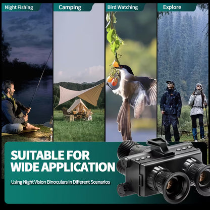 Single-Tube Night Vision Binoculars Equipped with a Tactical Light