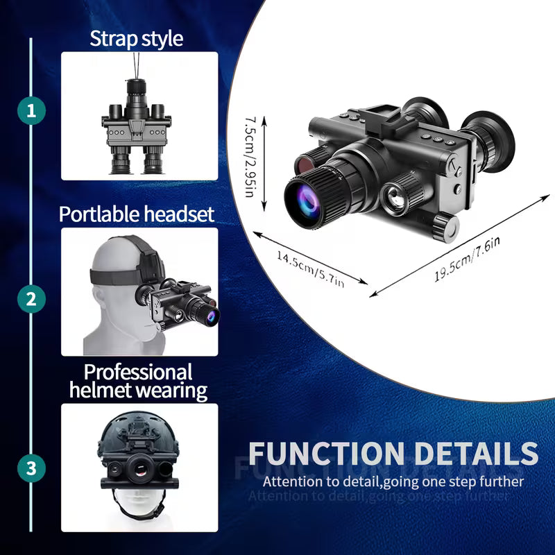 Single-Tube Night Vision Binoculars Equipped with a Tactical Light