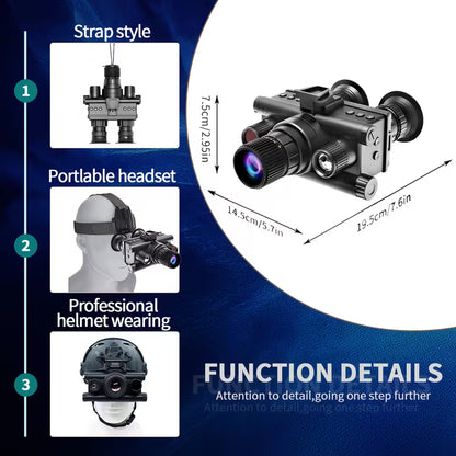 Single-Tube Night Vision Binoculars Equipped with a Tactical Light