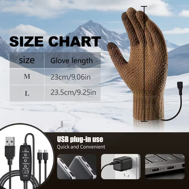 Usb Winter warm gloves