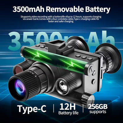 Single-Tube Night Vision Binoculars Equipped with a Tactical Light