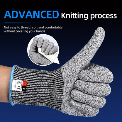 Heavy-Duty Cut-Resistant Work Gloves - Suitable for Gardening, Landscaping, Construction, Automotive, And Warehousing - Durable, Soft, Designed for Both Hands, Ambidextrous