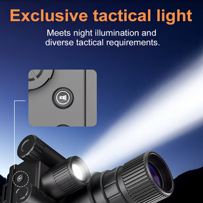 Single-Tube Night Vision Binoculars Equipped with a Tactical Light