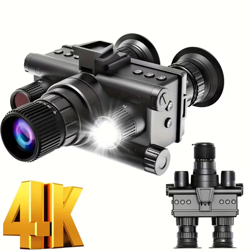 Single-Tube Night Vision Binoculars Equipped with a Tactical Light